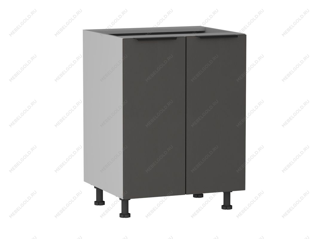 Стол 2-х дверный С-60, Ватель (600*523*820) Экокожа Серый, 23306