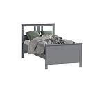 САГА кровать одинарная 90х200 серая | изображение 3