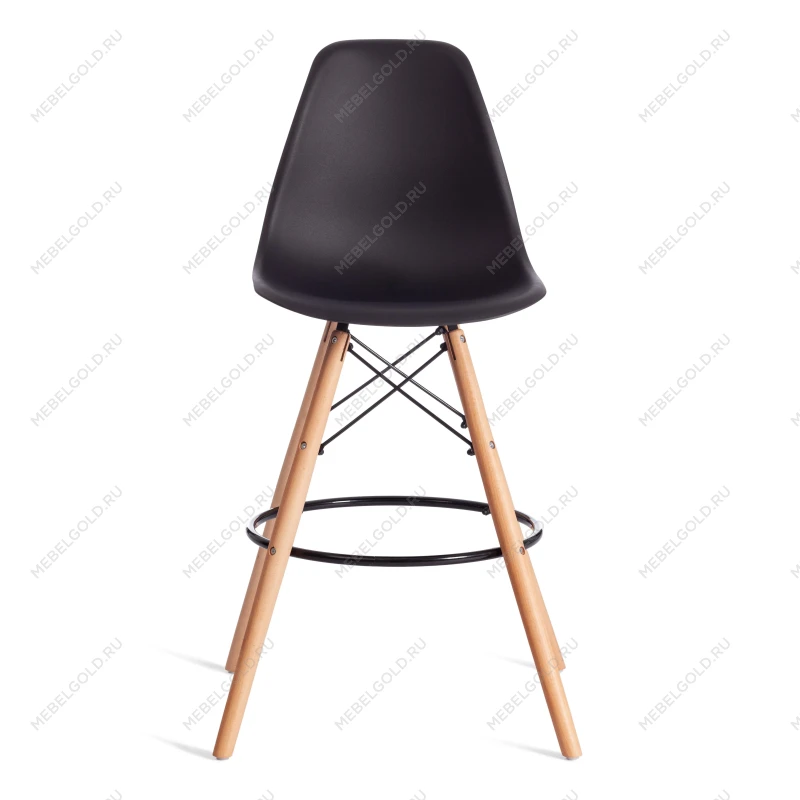 Стул барный Cindy Bar Chair (mod. 80-1), дерево бук/металл/пластик, 50 х 51 х 109 см, Black (Черный) 3010/ натуральный | изображение 4