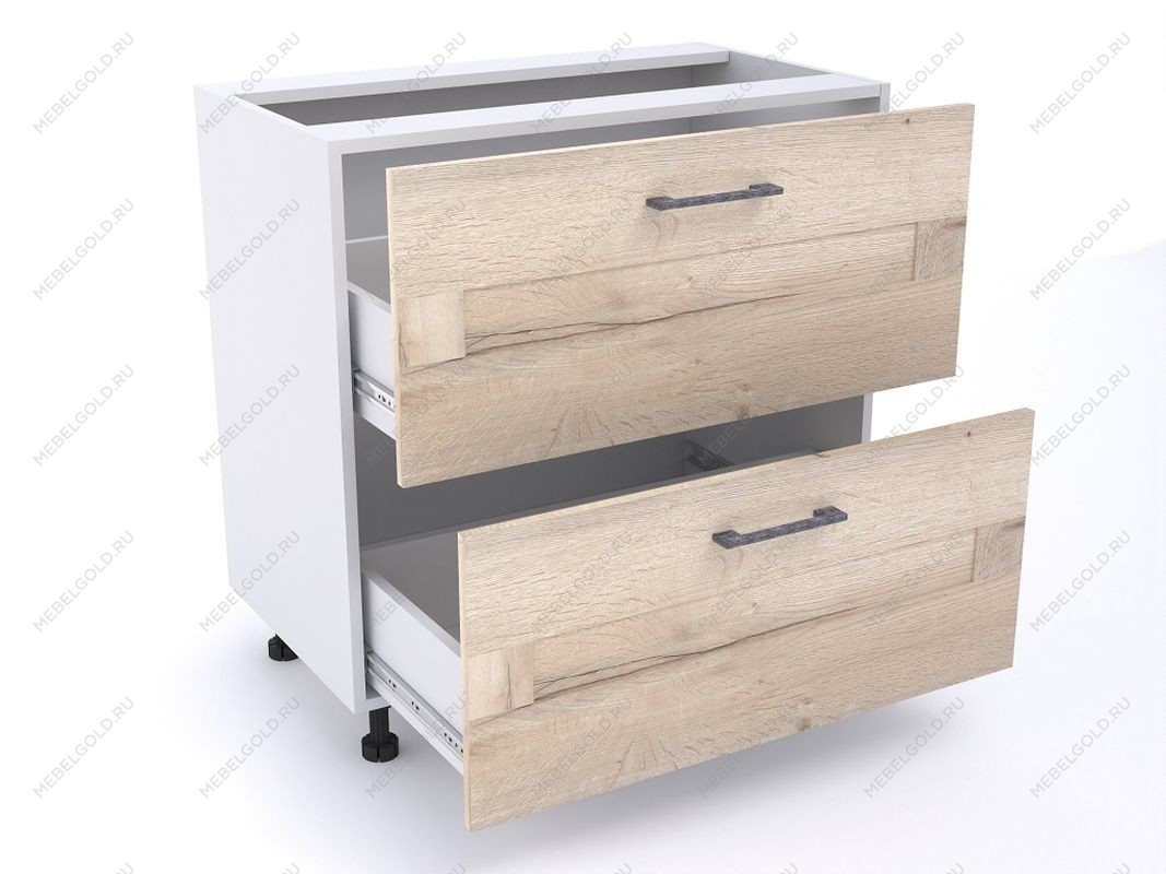 Стол с ящиками СЯ-80 (2), Дублин (800*470*820) Дуб галифакс белый, 21622 | изображение 1