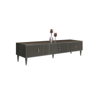 Тумба под телевизор 3 ящика Римини СОЛО (Серый/Серебро) РМТ-4(s)[10]