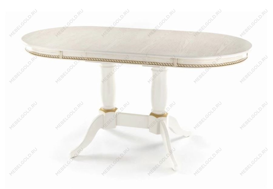 Стол Овал Милорд (80х120х160) Эмаль 1013 + патина золото | изображение 1