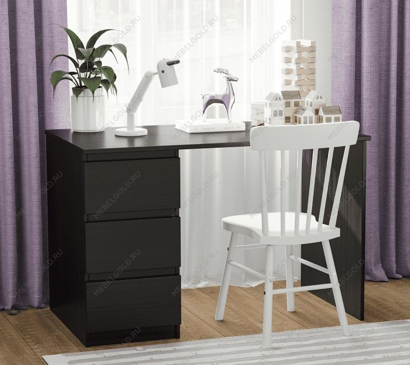 КАСТОР (KULLEN) стол письменный ИКЕА / IKEA 3 ящика 116х65 Дуб Венге | изображение 6