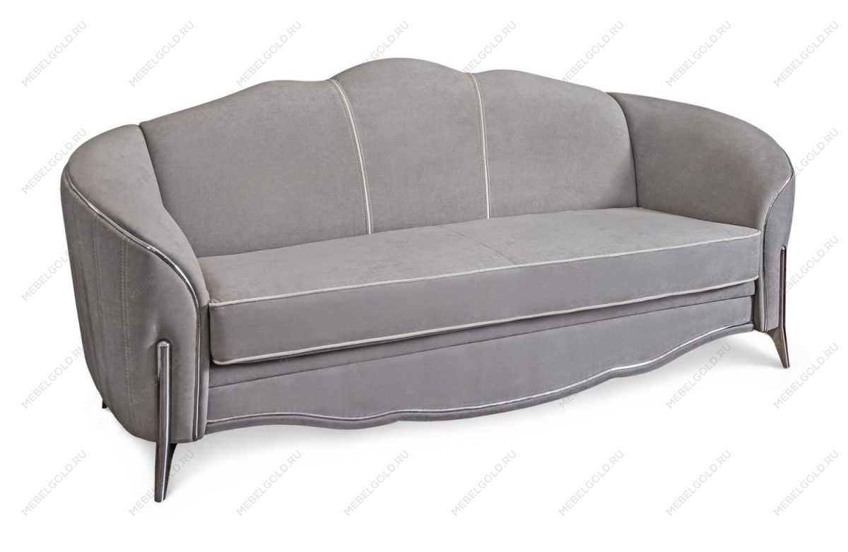 Диван Гравита 3х местный серый серебро