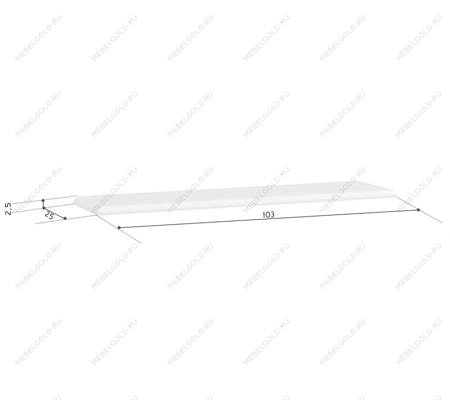 Полка Стилиус POL100 (Лиственница сибирская) - Выставка Лобня | изображение 3