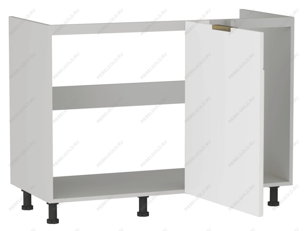 Стол под мойку угловой СМУ-120, Берта (1100*554*820) Экокожа Белый, 25320 | изображение 1