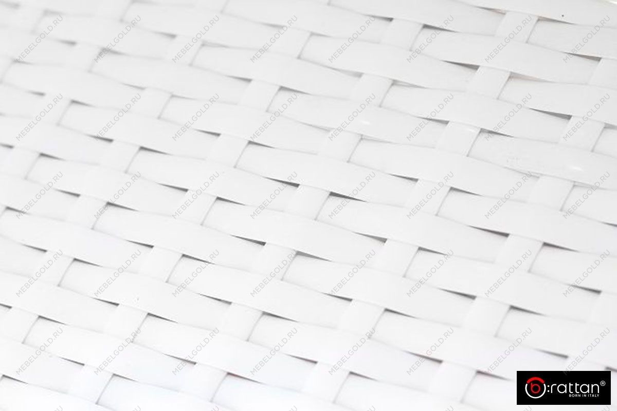 Шезлонг B:rattan NILO стопирующийся, белый | изображение 2