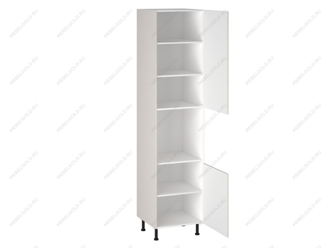 Шкаф-пенал 1080 ПГ-60 бок левый МДФ, Виста (600*586*2576) Экокожа Белый, 26300 | изображение 1