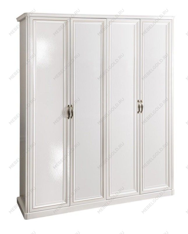 Шкаф Натали 4-дверный (2+2) без зеркал белый глянец