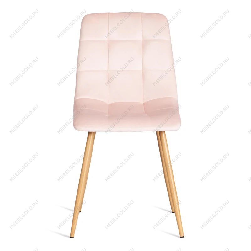 Стул CHILLY (mod. 7094-1), вельвет/металл, 44,5х52,5х86 см, pink (розовый) HLR39 / натуральный | изображение 3
