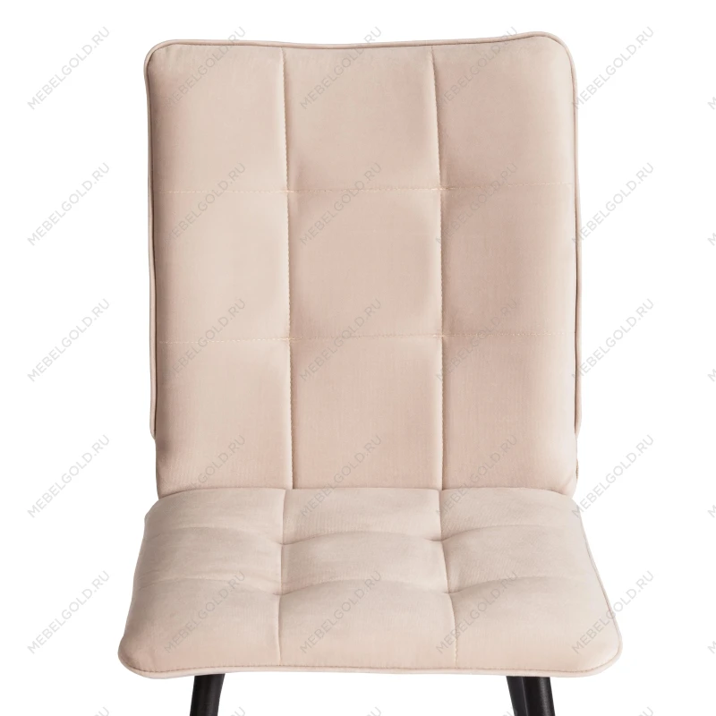 Стул обеденный Bari (2 шт. в упаковке), LT, велюр, бежевый/черный, 7, 41х55х89 см | изображение 5