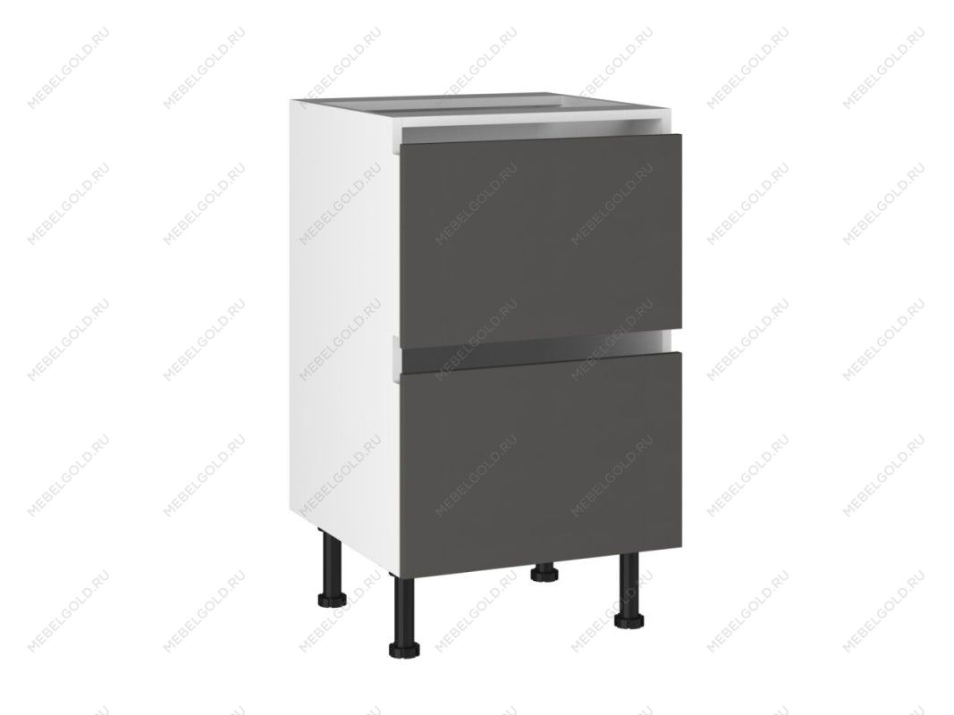 Стол с ящиками СЯ-(2)-50, Виста (500*523*870) Экокожа Серый, 26612