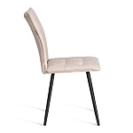 Стул обеденный Bari (2 шт. в упаковке), LT, велюр, бежевый/черный, 7, 41х55х89 см | изображение 1