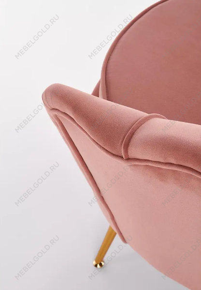 Кресло Halmar AMORINITO (светло-розовый/золотой) | изображение 6