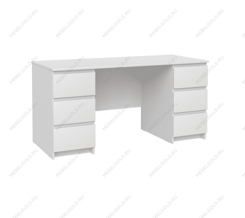 КАСТОР (KULLEN) стол письменный ИКЕА / IKEA 6 ящиков 151х65 белый | изображение 3