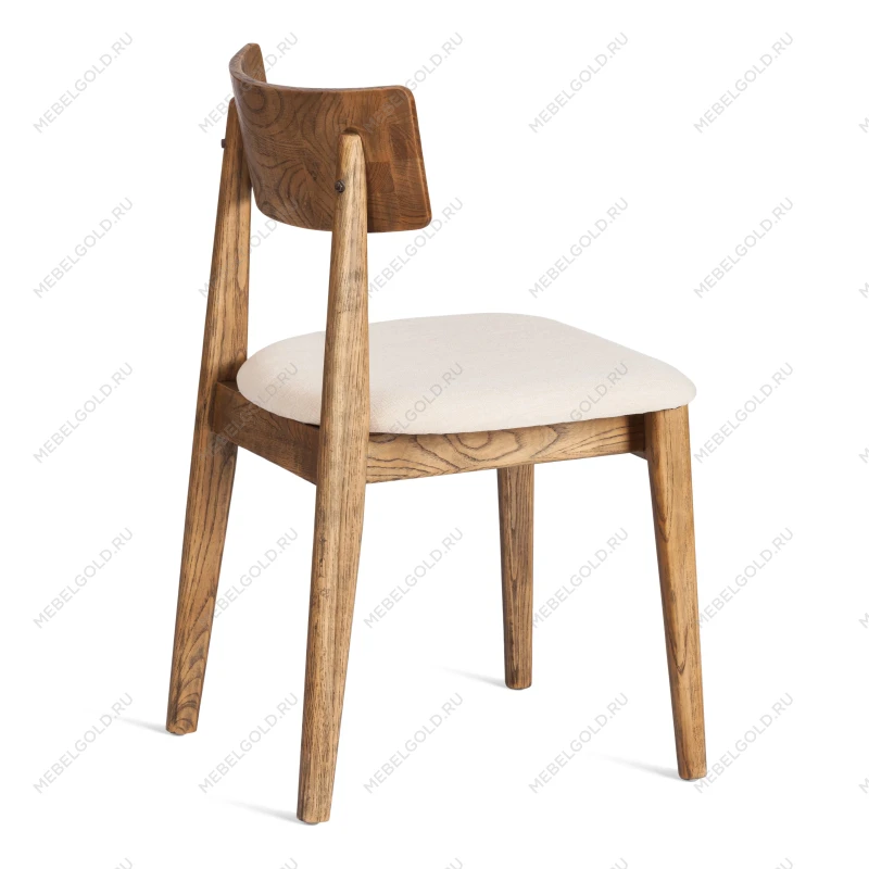 Стул THOR, дерево вяз/ткань лен, груша№3/бежевый лен, 50х48х81,5 см | изображение 2