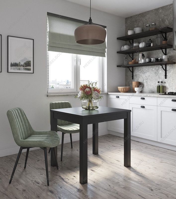 ВАРДИГ стол обеденный раскладной ИКЕА / IKEA С 80(120)x70 шпон, ясень черный | изображение 3