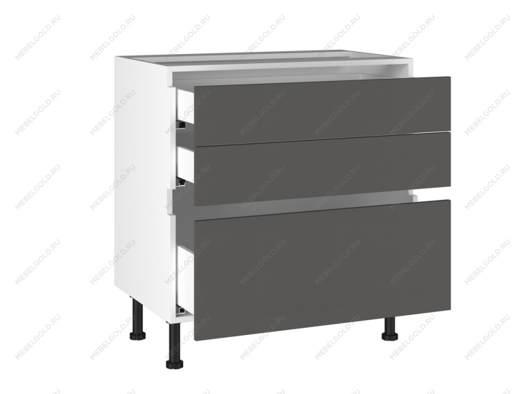 Стол с ящиками СЯ-80 Start Soft Boyard, Виста (800*523*870) Экокожа Серый, 26622 | изображение 1