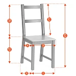 Обеденный комплект Соната (стол + 4 стула)/Sonata dining set, массив сосны, стол: 120х75х73см  стул :41х50х95см, антик/чёрный | изображение 7