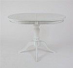 Стол Капелла (цвет Белый/патина серебро/шпон дуб) | изображение 1