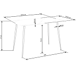 Стол обеденный Halmar MARCO (белый мрамор/черный) | изображение 12