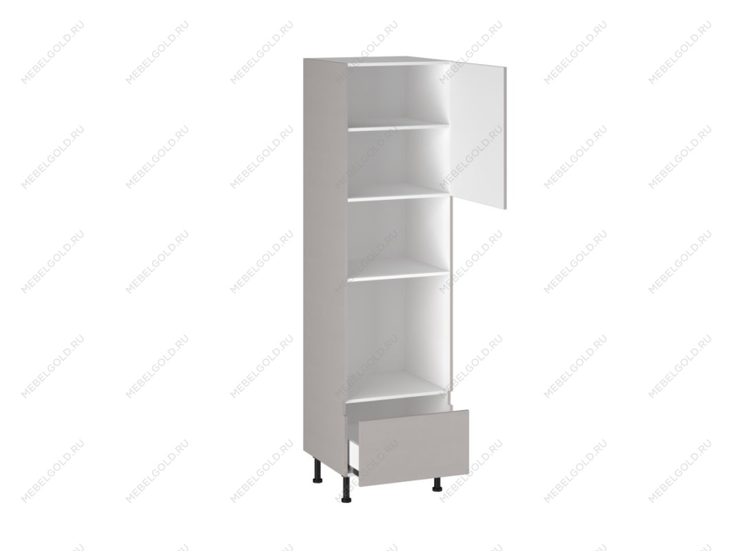 Шкаф-пенал П-1 бока МДФ, Виста (600*586*2216) Экокожа Бежевый, 26465 | изображение 1