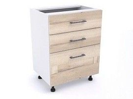 Стол с ящиками СЯ-60, Дублин (600*470*820) Дуб галифакс белый, 21617