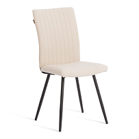 Стул обеденный Monte Carlo, флок, молочный/черный, 4, 50х55х93