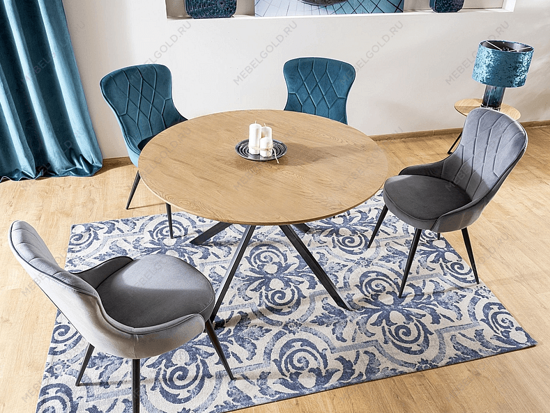 Стол обеденный Signal ASTER 120 (дуб/черный) | изображение 2