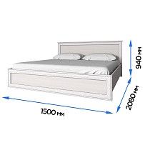 Кровать Тиффани 140 с подъемным механизмом вудлайн кремовый