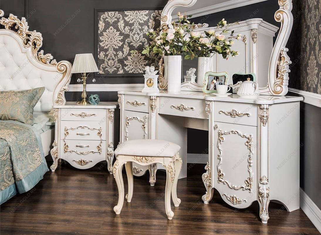 Спальня Флоренция 5-ств белый перламутр глянец | изображение 5