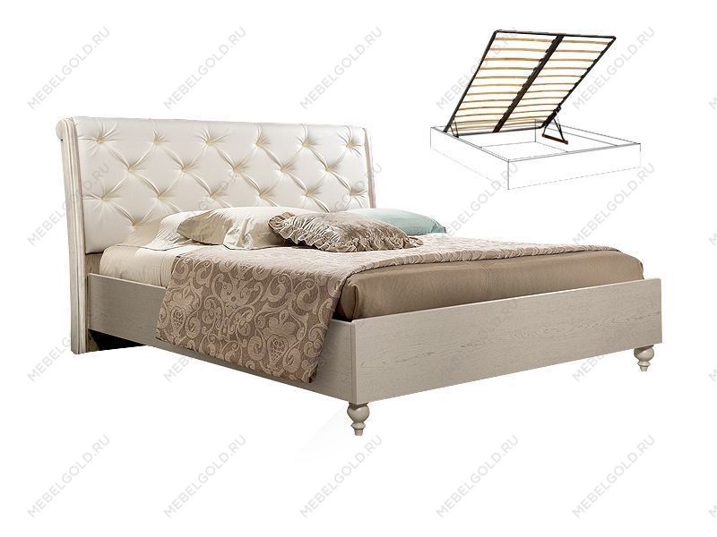 Кровать с подъемным механизмом Венеция дуб седан ВНКР-1[3]