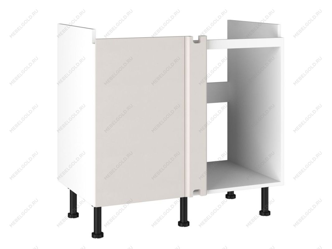 Стол под мойку угловой СМУ-100, Виста (900*534*870) Экокожа Белый, 26303