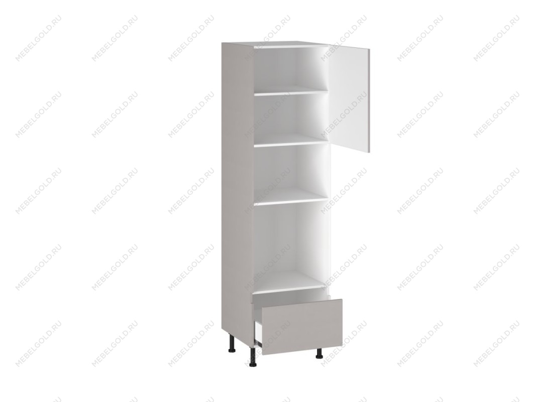 Шкаф-пенал П-1 бок левый МДФ, Виста (600*586*2216) Экокожа Бежевый, 26463 | изображение 1