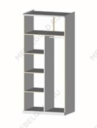 Шкаф детский Натали 2-ств без зеркал белый глянец | изображение 7