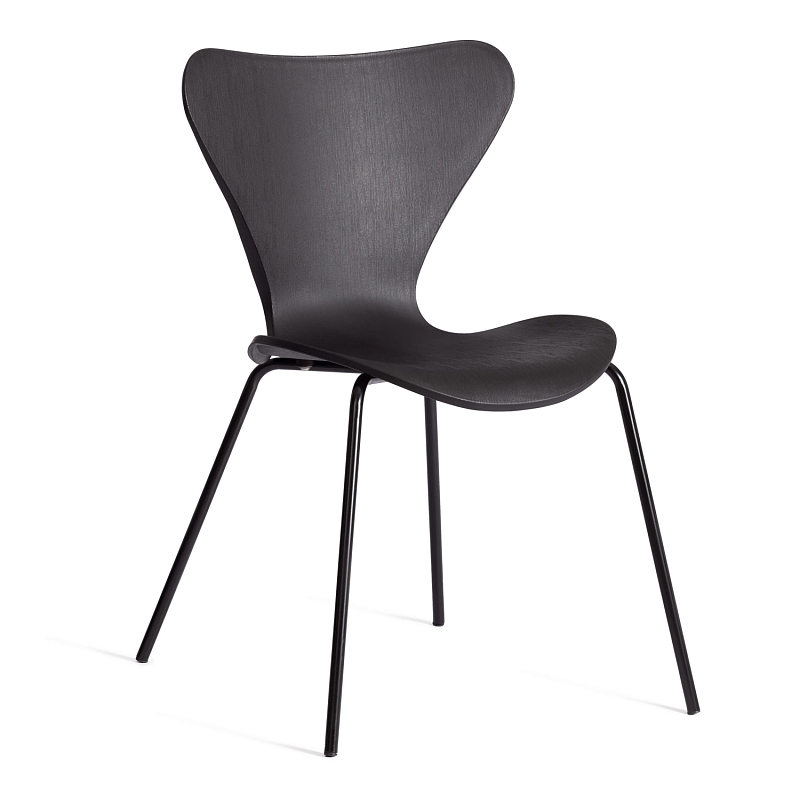 Стул Jacobsen (mod DC 102-1), пластик/металл, 45 х 54.5 х 80 см, Black (Черный) / Black (Черный)