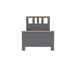 САГА кровать одинарная 90х200 серая/ясень | изображение 1