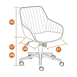 Кресло DUBLIN, велюр Clermon, бежевый, 40 | изображение 13