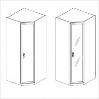 Мишель секция угловая с зеркалом белый матовый