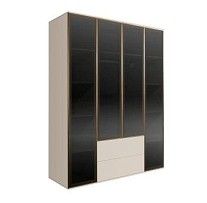 Шкаф 4-х дв. с ящиками Bogemia Air (Слоновая кость/Золото) БМШ2/42(4)