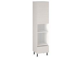 Шкаф-пенал 1080 П-1 бок левый МДФ, Виста (600*586*2576) Экокожа Белый, 26296