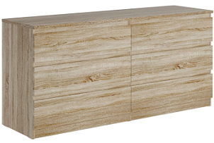 МАЛЬТА комод ИКЕА / IKEA 6 ящиков 160х76 сонома