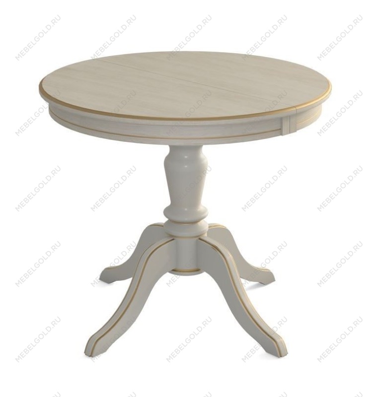 Стол Тейя (Эмаль 11/патина золото/шпон дуб)