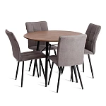 Стул обеденный Bari (2 шт. в упаковке), LT, велюр, серый/черный, 29, 41х55х89 см | изображение 9