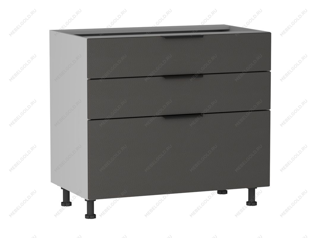 Стол с ящиками СЯ-90 (176/356), Ватель (900*523*820) Экокожа Серый, 23321