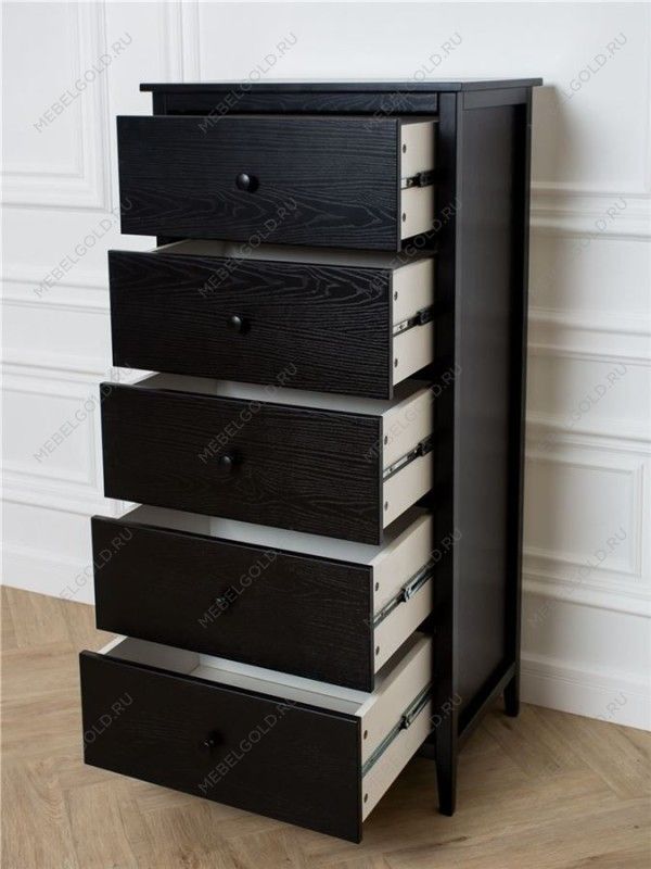 Комод Хитроу (5 ящ) (черный) | изображение 4