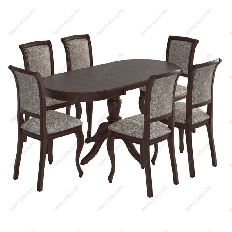 Стол Ларго (Темный орех /шпон Дуб) | изображение 3