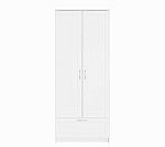 БРИМНЭС / СИРИУС Шкаф ИКЕА / IKEA для одежды 2 двери и 1 ящик белый | изображение 1