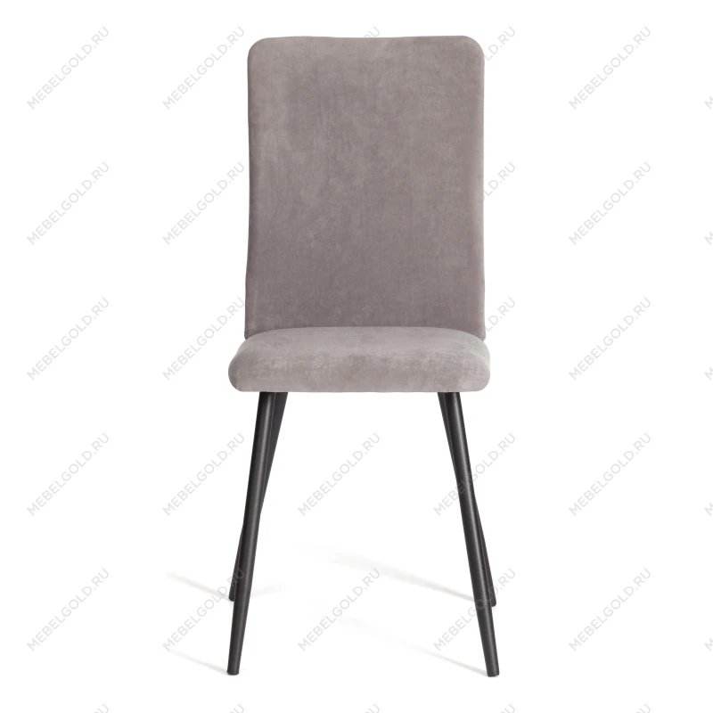 Стул обеденный La Rousse (2 шт. в упаковке), NEW, велюр, серый/чёрный, 29, 45х55х93 см | изображение 4