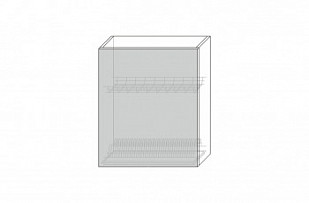 Vilma, шкаф настенный для сушки посуды 1D/60-29-2 белый/капучино глянец